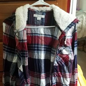 Adam Levine flannel with hood